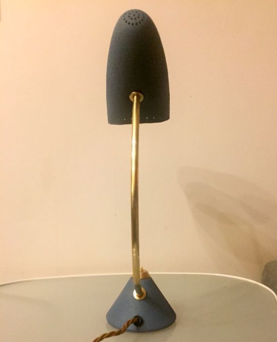 Candeeiro de secretária Mira da Falk Steadman & Co. em latão, anos 50