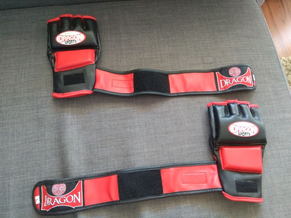 Rękawice chwytne +bandaże grappling dragon sports roz. L