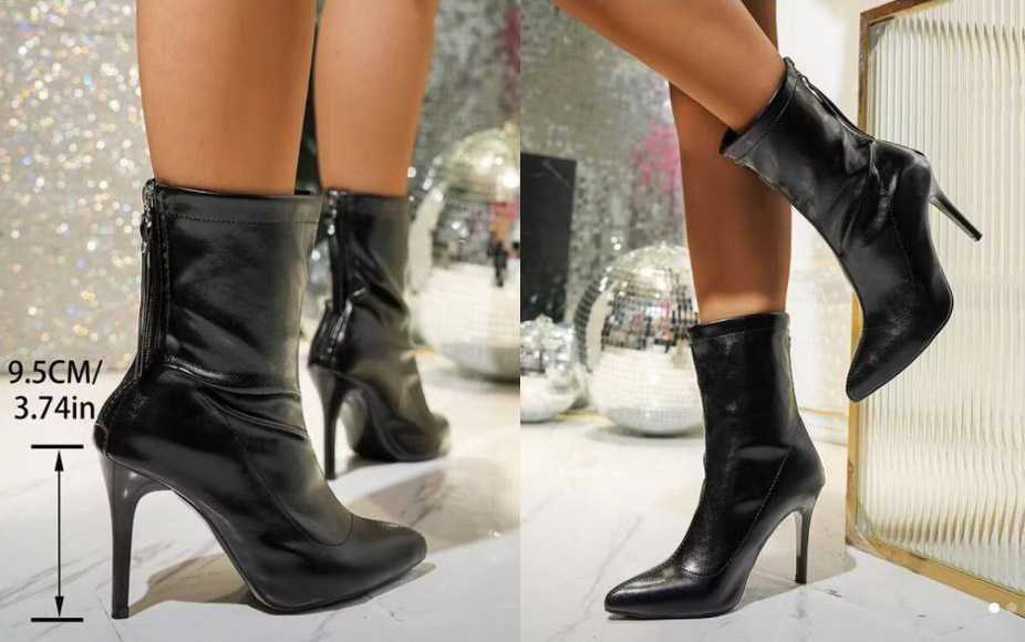 Кожаные полусапожки Лакова шкіра Зимові Осінні Шкіряні Чобітки Ботінки