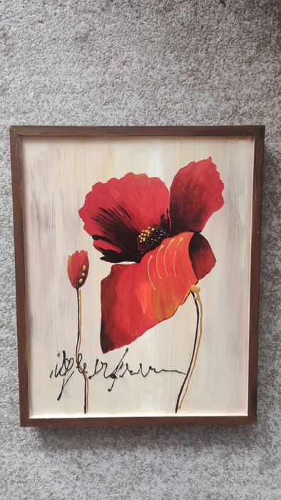 Obraz Maki drewniana ramka, pracownia artystyczna Deccorador