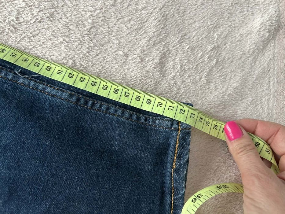 #H&M spodnie jeansowe granatowe 42 skinny