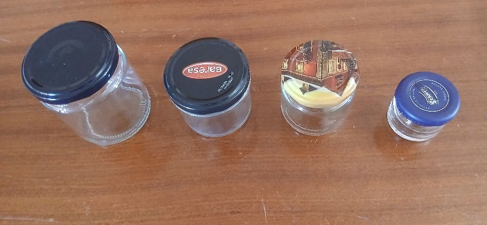 Frascos de vidro com tampa