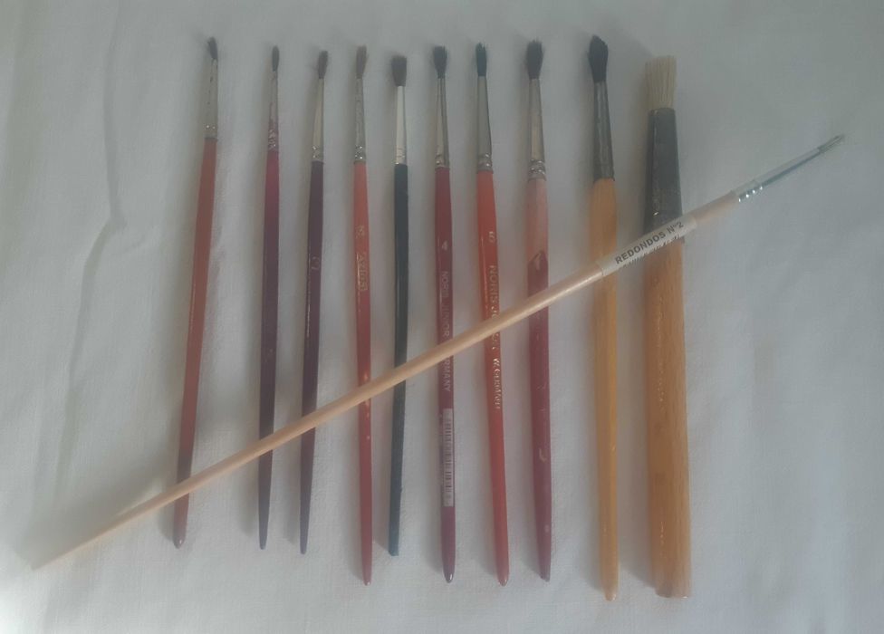 Conjunto de 11 Pincéis para Pintura / Trabalhos Manuais
