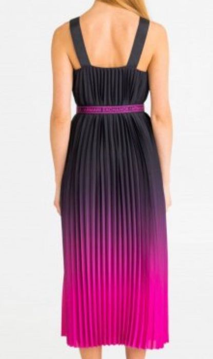 ARMANI EXCHANGE sukienka plisowana cieniowana
