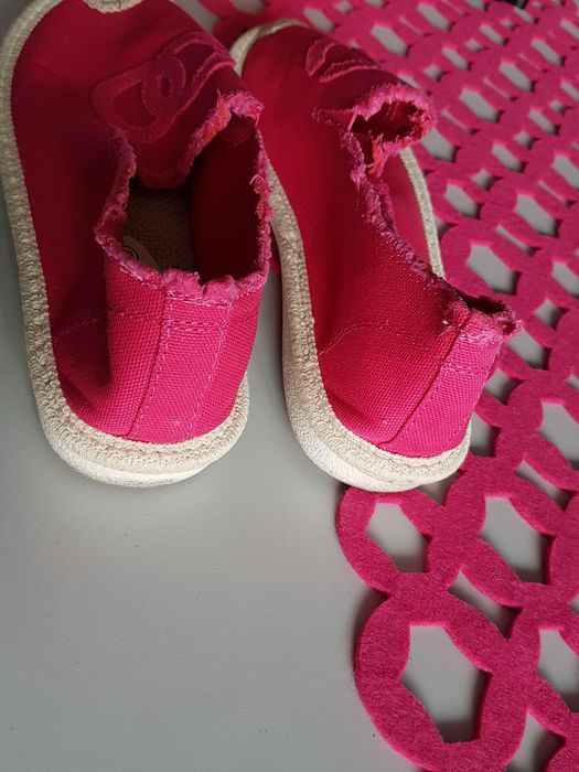 Espadryle jak nowe amarantowe, r. 38