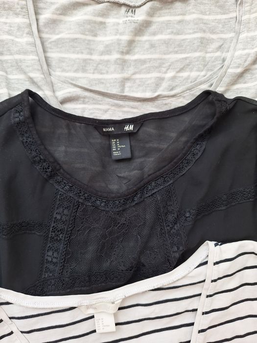 3 bluzki H&M Mama rozm. M ciążowe/do karmienia