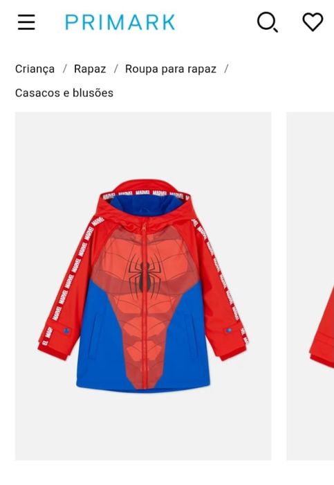 Casaco Impermeável MARVEL Homem-Aranha