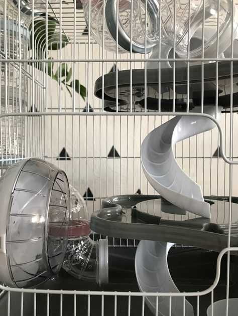 Простора клітка для хом’яків KV012B. Яскраві кольори! 36×27×41 см.SALE