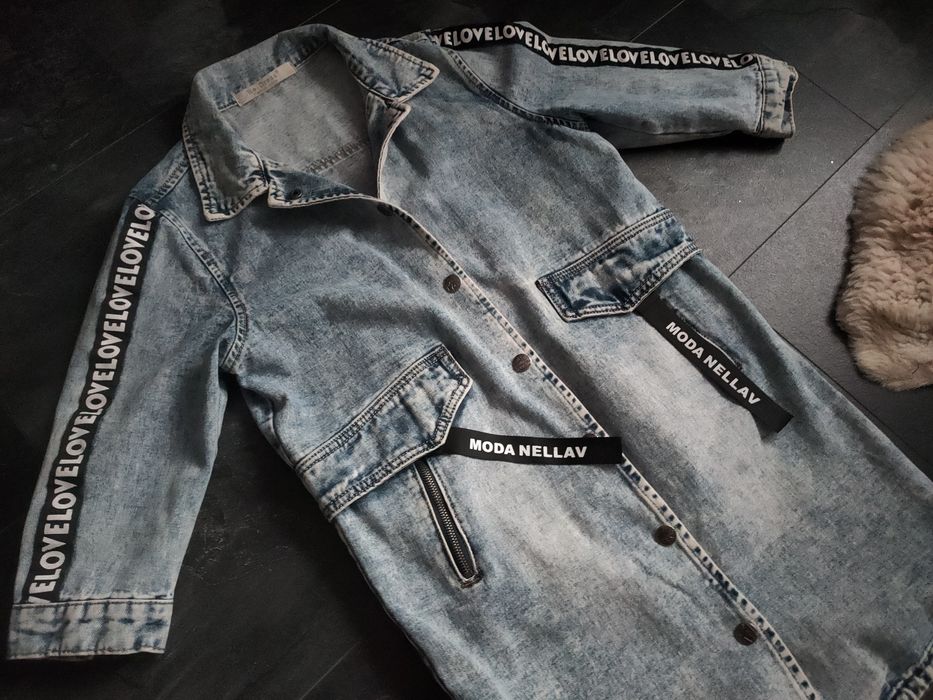 Kurtka katana jeansowa jeans lamapsy Re-dress S M