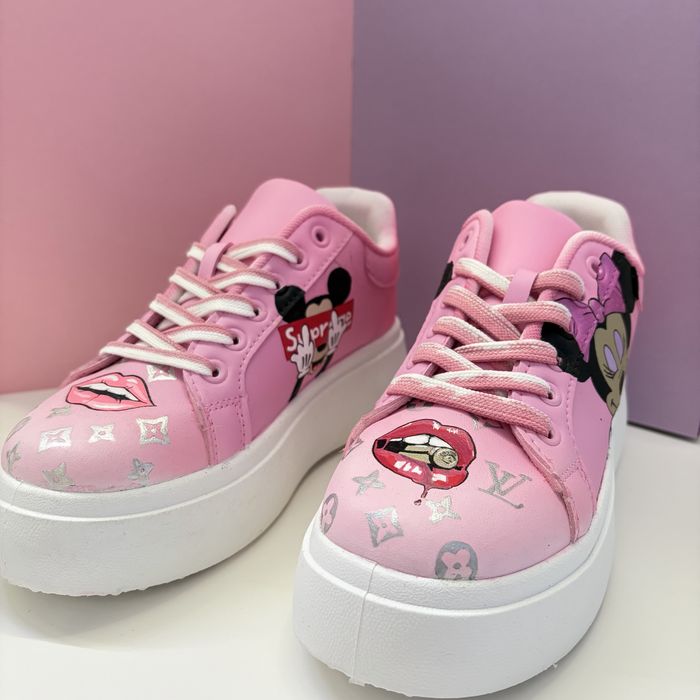 Sneakers różowe - custom