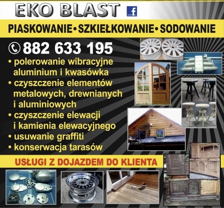 Piaskowanie szkiełkowanie sodowanie malowanie i inne