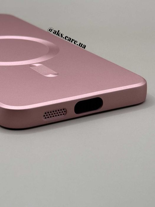 Рожевий розовий силіконовий чохол MagSafe з лінзами Samsung A/S/Note