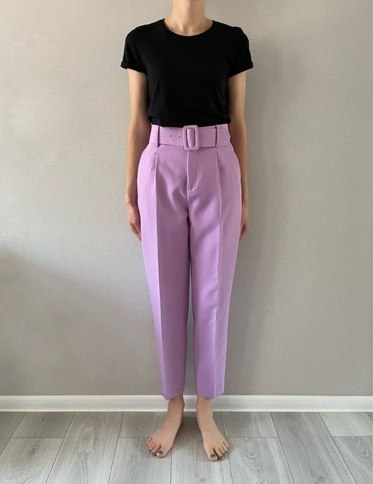 Укорочені брюки Zara з широким поясом