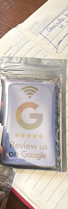 Cartão NFC personalizado para avaliações Google