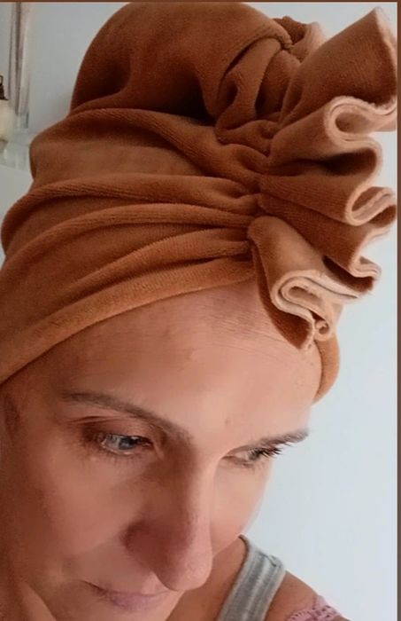 Turban welurowy nowy
