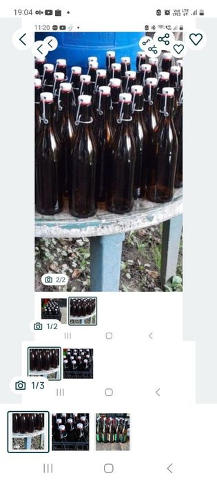 Butelki 0,5l z zamknięciem sprężynowym  40 sztuk.