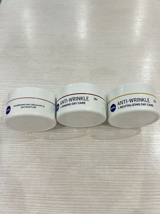 Три креми Nivea на 35 45 і 55 років