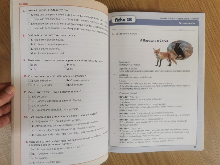 Fichas de português 4 ano