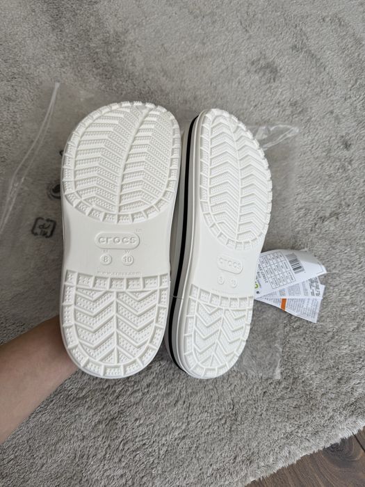 Сабо Crocs M8 W10 білі 26,0 см шльопанці крокси М7