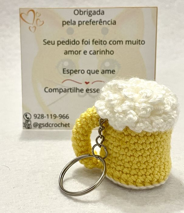 Porta chaves em crochet