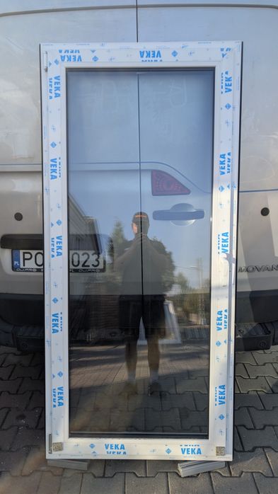 KR HAUS drzwi 94x199 balkonowe 90x195 białe nowe okna drzwi POZNAŃ