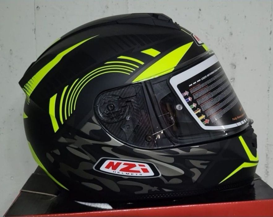 Capacete NZI Eurus 2 Desert Black / Yellow Matt ( NOVOS )