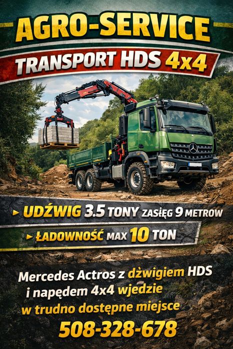 Transport wywrotka hds