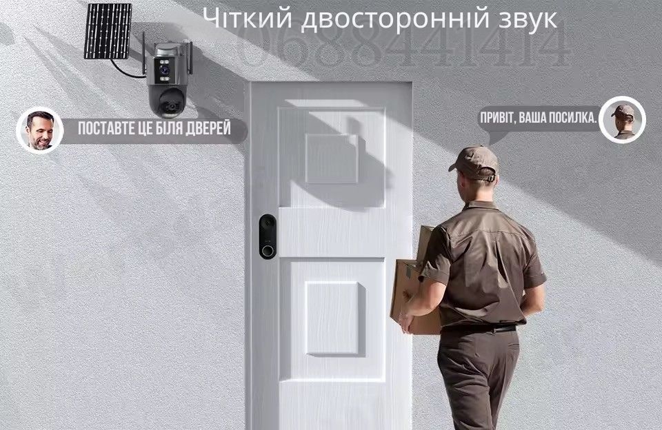 Автономная 4G камера 8 МП с SIM, аккумулятором и солнечной панелью