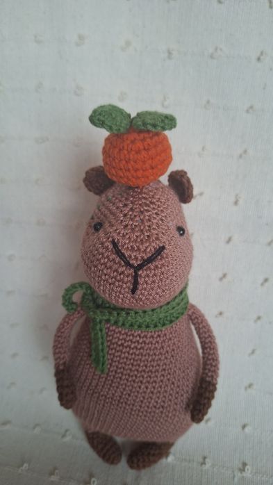 Kapibara szydełkowa amigurumi, maskotka, dekoracja, prezent