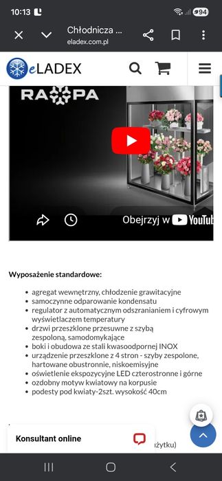 Chłodnicza altana kwiatowa RAPA SCh-AK