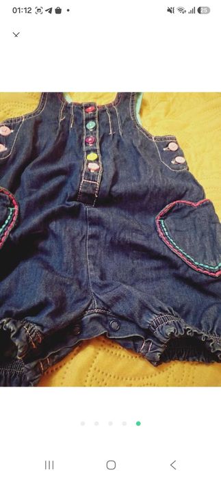 Джинсовий комбінезон на літо для дічинки 3-6 міс 68 см tu
