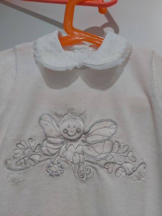 Piękne BIAŁE śpiochy z aksamitu 80 cm.