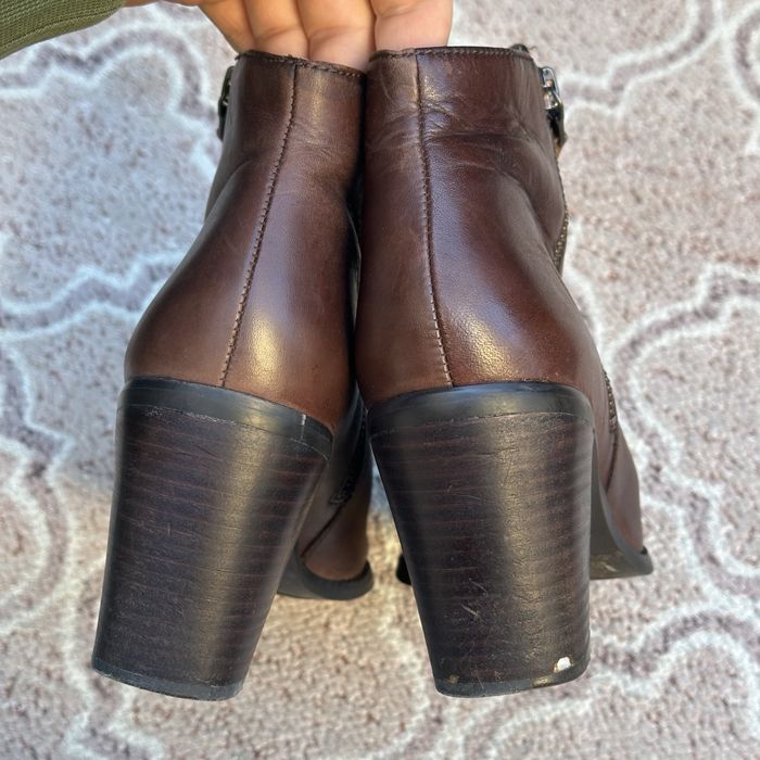 Lauren Ralph Lauren Carlene botki buty skórzane damskie leather boots