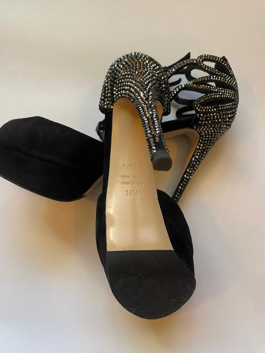 Жіночі замшеві босоніжки в стразах Італія Le Silla р.39