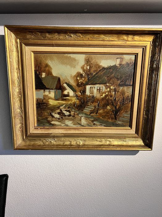 Mały obraz wiejskie chaty