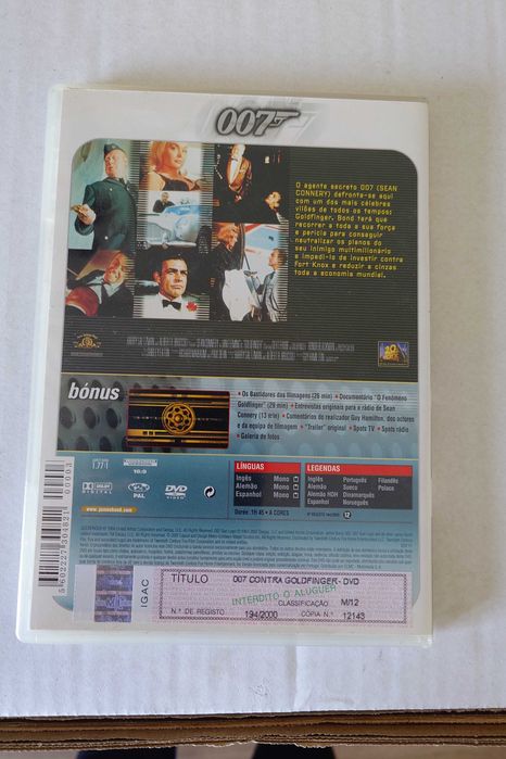 007 - Contra Goldfinger com Sean Connery (DVD)