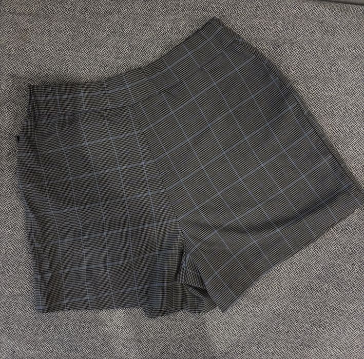 Шорти - спідниця | Спідниця - шорти в клітинку з завʼязками