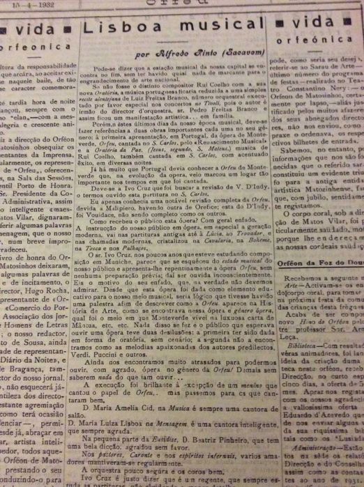 Orfeu. Jornal de arte. N.º 53, Pôrto 15 de Abril de 1932