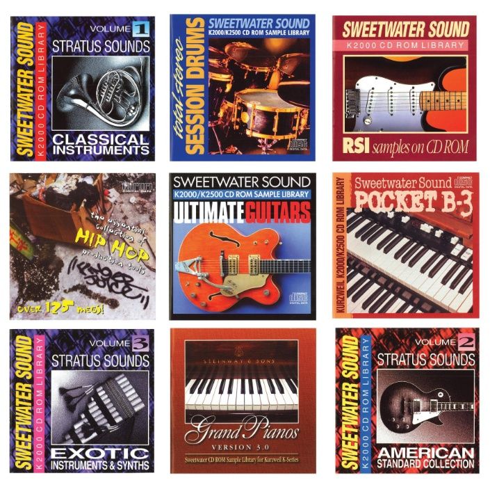 Библиотека Звуков (CD семплы для AKAI ROLAND ENSONIQ WAV сэмплы