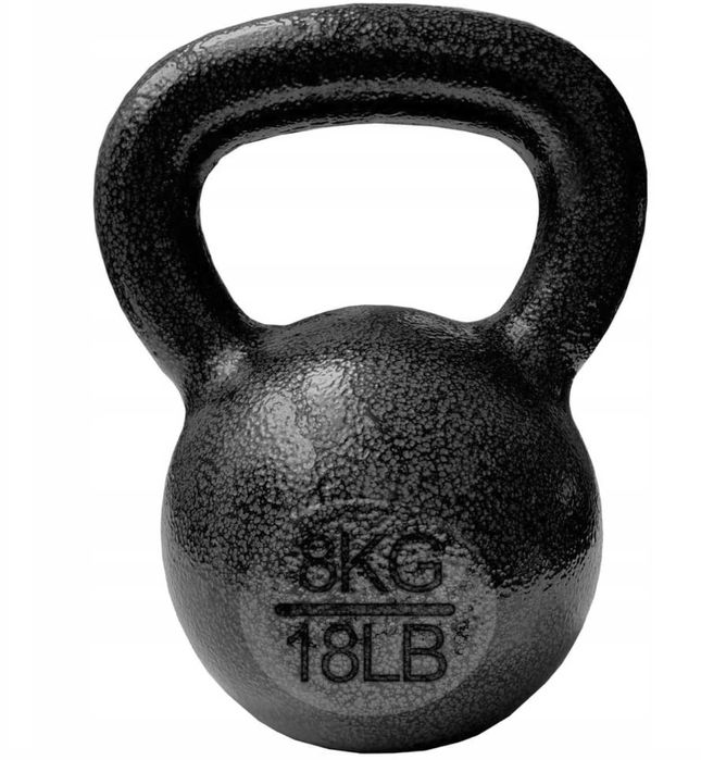 Kettlebell żeliwny malowany proszkowo dostępne wagi od 4kg do 40kg KB