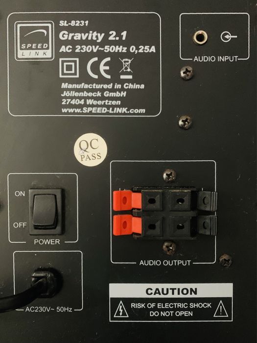 Subwoofer SPEEDLINK SL-8231 Gravity 2.1