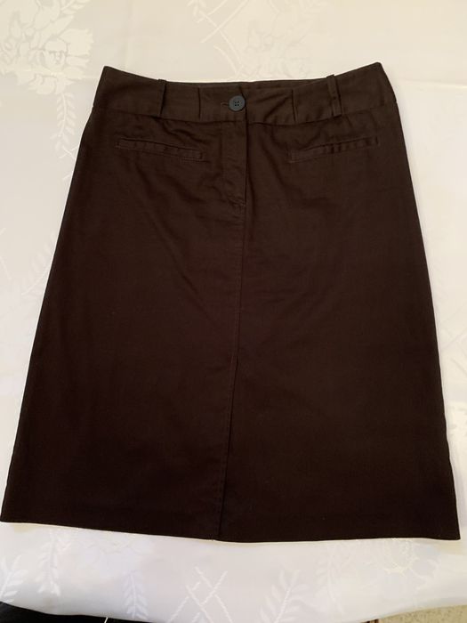 Brazowa spodniczka Zara basic R-M