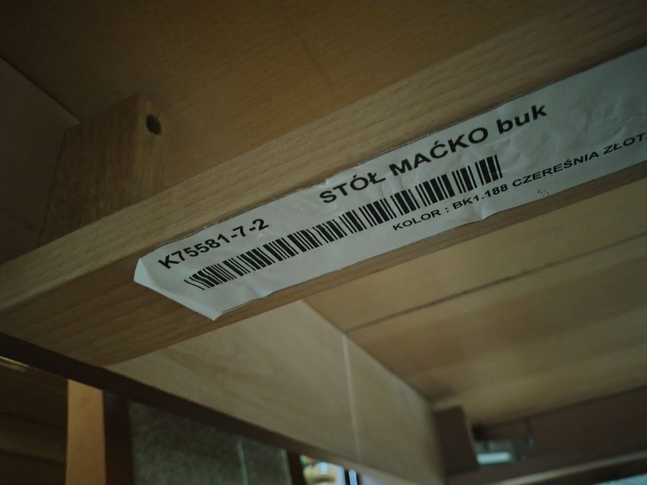 Stół + 6 krzeseł buk  85- 125/225 cm