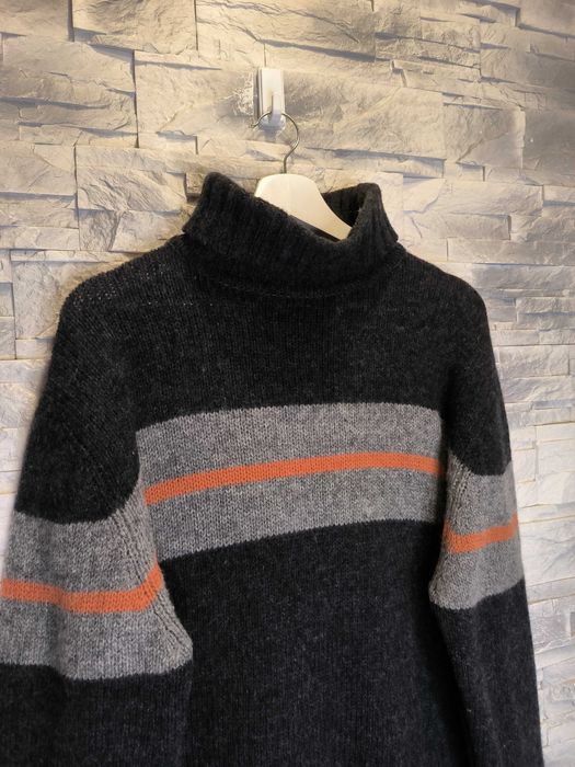 Sweter CBC Golf Wełniany Wełna Czarny Zimowy Gruby M