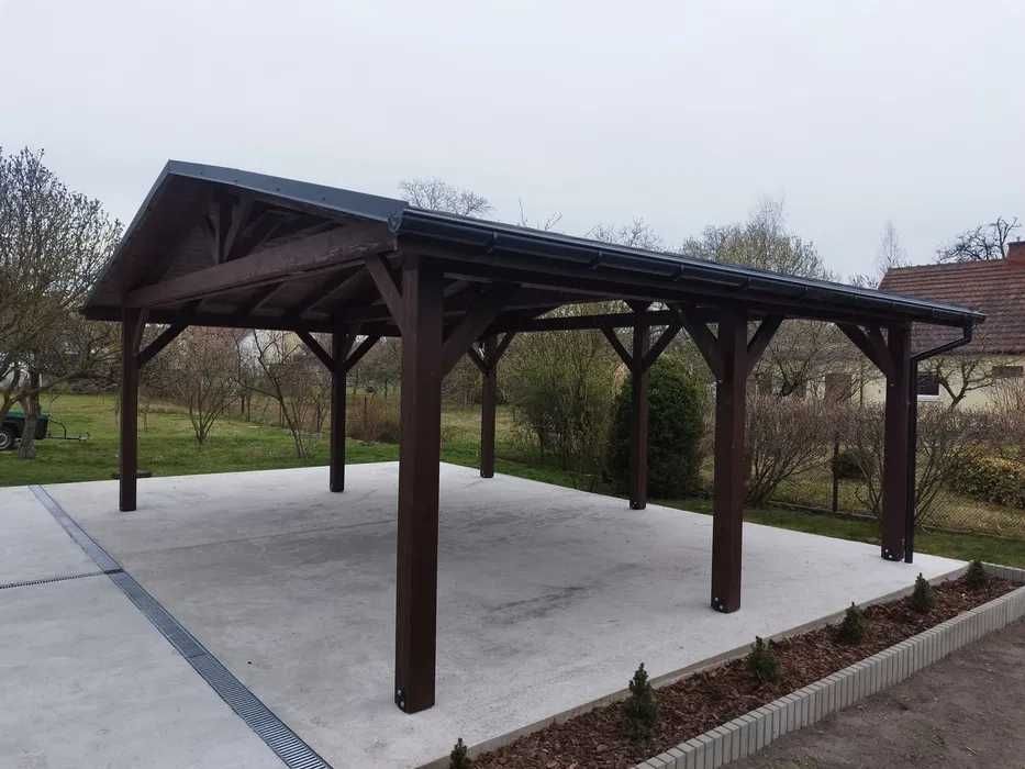 wiata 6x5m szybko i solidnie drewno suche i klejone