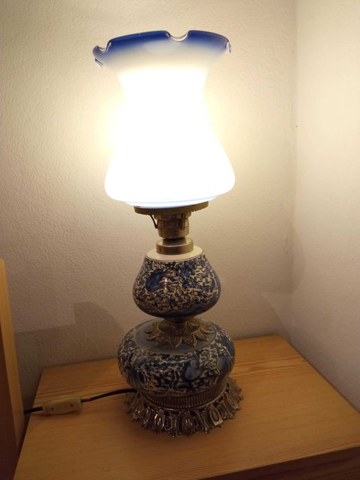 Candeeiro louça azul