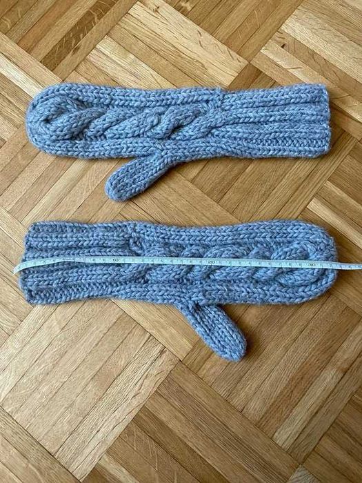 Wełniane rękawiczki Hand Knitted