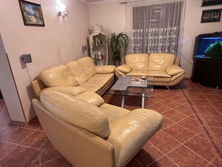 Komplet skórzany KLER ława GRATIS