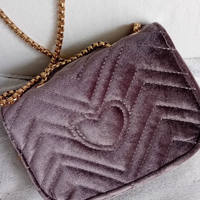 Torebka Gucci Marmont  brąz na łańcuszku