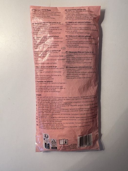 maseczka na oczy z żelowymi kulkami